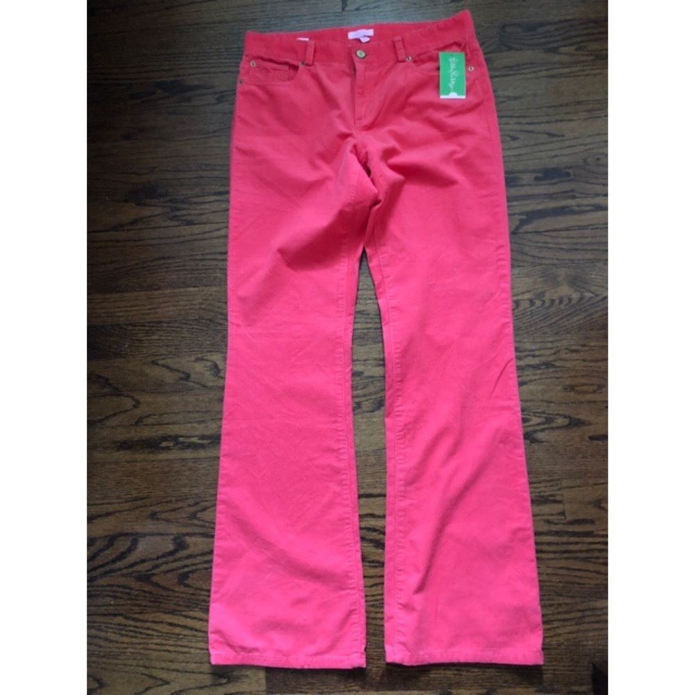 Lilly Pulitzer Corduroy Pants- Salmon
